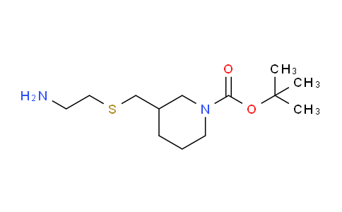 CAS No. 1353973-47-3, tert-Butyl 3-(((2-aminoethyl)thio)methyl)piperidine-1-carboxylate
