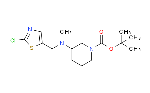 CAS No. 1261231-46-2, tert-Butyl 3-(((2-chlorothiazol-5-yl)methyl)(methyl)amino)piperidine-1-carboxylate