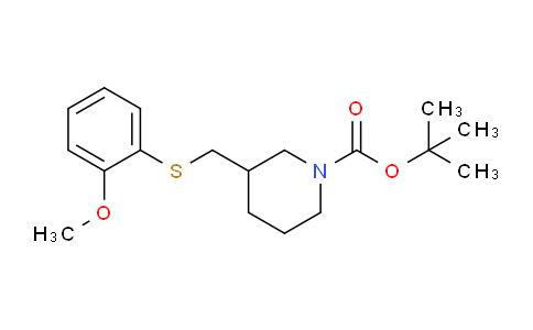 CAS No. 1353948-46-5, tert-Butyl 3-(((2-methoxyphenyl)thio)methyl)piperidine-1-carboxylate