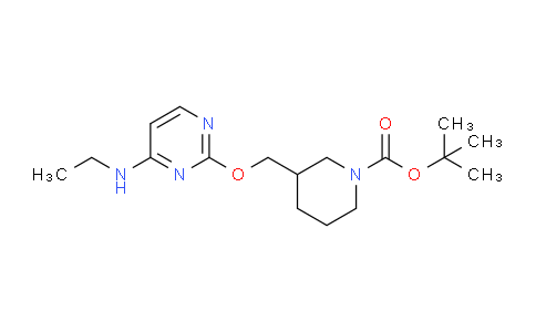 CAS No. 1417793-85-1, tert-Butyl 3-(((4-(ethylamino)pyrimidin-2-yl)oxy)methyl)piperidine-1-carboxylate