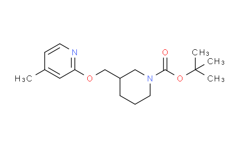 CAS No. 954231-36-8, tert-Butyl 3-(((4-methylpyridin-2-yl)oxy)methyl)piperidine-1-carboxylate