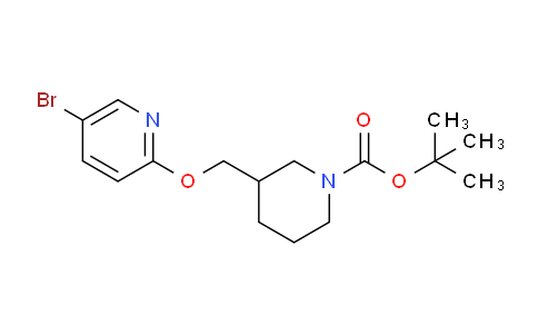 CAS No. 1266115-14-3, tert-Butyl 3-(((5-bromopyridin-2-yl)oxy)methyl)piperidine-1-carboxylate