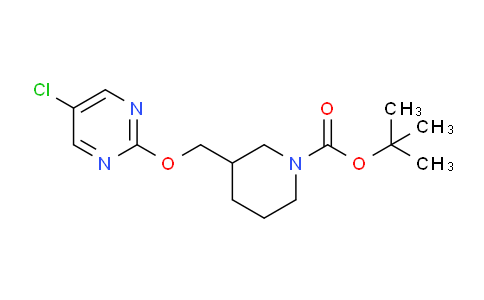 CAS No. 1261236-03-6, tert-Butyl 3-(((5-chloropyrimidin-2-yl)oxy)methyl)piperidine-1-carboxylate