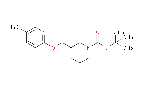 CAS No. 939986-14-8, tert-Butyl 3-(((5-methylpyridin-2-yl)oxy)methyl)piperidine-1-carboxylate