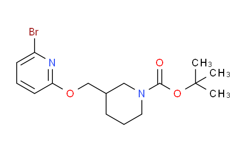 CAS No. 1065484-40-3, tert-Butyl 3-(((6-bromopyridin-2-yl)oxy)methyl)piperidine-1-carboxylate