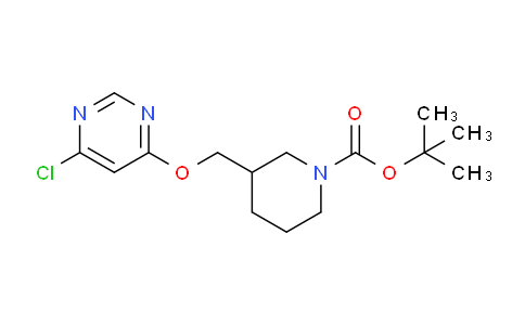CAS No. 939986-45-5, tert-Butyl 3-(((6-chloropyrimidin-4-yl)oxy)methyl)piperidine-1-carboxylate