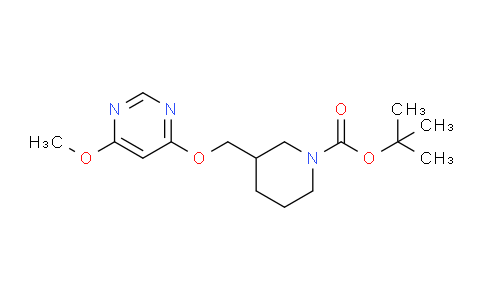 CAS No. 1353954-98-9, tert-Butyl 3-(((6-methoxypyrimidin-4-yl)oxy)methyl)piperidine-1-carboxylate