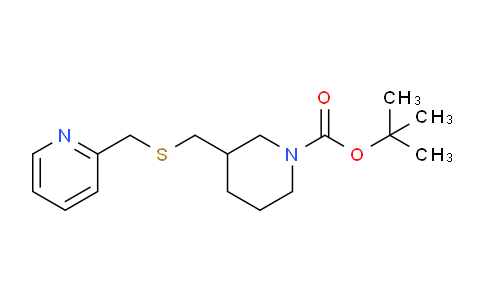 CAS No. 1353952-06-3, tert-Butyl 3-(((pyridin-2-ylmethyl)thio)methyl)piperidine-1-carboxylate