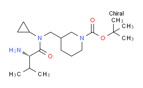 CAS No. 1354023-66-7, tert-Butyl 3-(((S)-2-amino-N-cyclopropyl-3-methylbutanamido)methyl)piperidine-1-carboxylate
