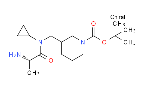 CAS No. 1354029-67-6, tert-Butyl 3-(((S)-2-amino-N-cyclopropylpropanamido)methyl)piperidine-1-carboxylate