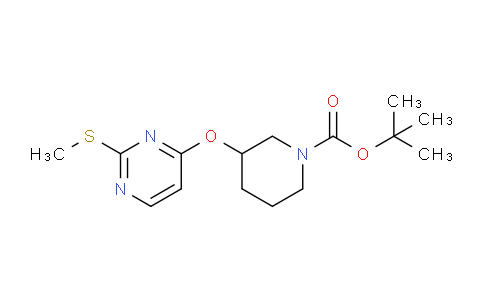 CAS No. 1261235-91-9, tert-Butyl 3-((2-(methylthio)pyrimidin-4-yl)oxy)piperidine-1-carboxylate