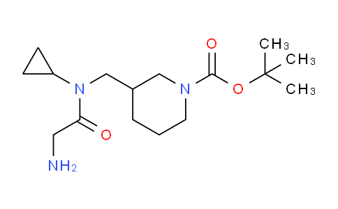 CAS No. 1353966-66-1, tert-Butyl 3-((2-amino-N-cyclopropylacetamido)methyl)piperidine-1-carboxylate