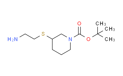 CAS No. 1353973-40-6, tert-Butyl 3-((2-aminoethyl)thio)piperidine-1-carboxylate