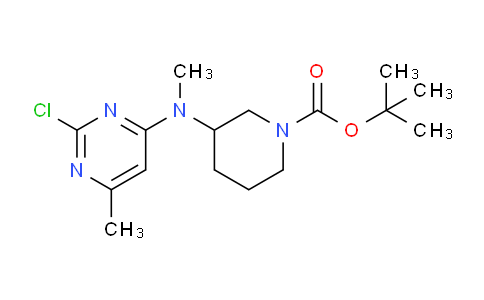 CAS No. 1261231-35-9, tert-Butyl 3-((2-chloro-6-methylpyrimidin-4-yl)(methyl)amino)piperidine-1-carboxylate