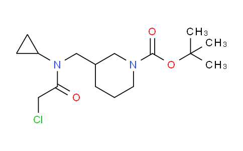 CAS No. 1353980-51-4, tert-Butyl 3-((2-chloro-N-cyclopropylacetamido)methyl)piperidine-1-carboxylate