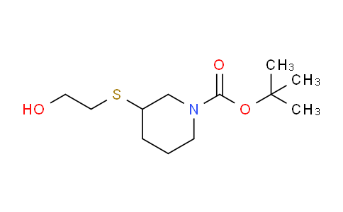CAS No. 1353973-14-4, tert-Butyl 3-((2-hydroxyethyl)thio)piperidine-1-carboxylate
