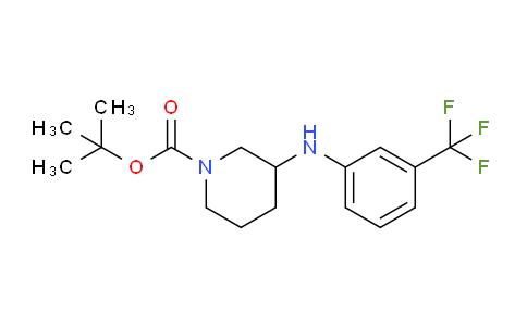 CAS No. 887585-04-8, tert-Butyl 3-((3-(trifluoromethyl)phenyl)amino)piperidine-1-carboxylate
