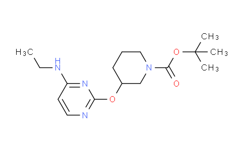 CAS No. 1417793-74-8, tert-Butyl 3-((4-(ethylamino)pyrimidin-2-yl)oxy)piperidine-1-carboxylate