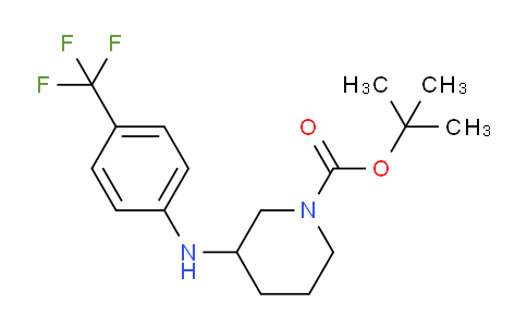 CAS No. 816468-50-5, tert-Butyl 3-((4-(trifluoromethyl)phenyl)amino)piperidine-1-carboxylate