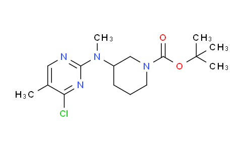 CAS No. 1261231-32-6, tert-Butyl 3-((4-chloro-5-methylpyrimidin-2-yl)(methyl)amino)piperidine-1-carboxylate