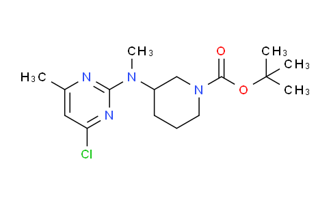CAS No. 1261232-10-3, tert-Butyl 3-((4-chloro-6-methylpyrimidin-2-yl)(methyl)amino)piperidine-1-carboxylate