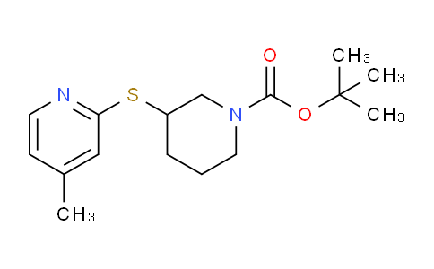 CAS No. 1353988-16-5, tert-Butyl 3-((4-methylpyridin-2-yl)thio)piperidine-1-carboxylate