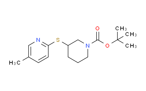 CAS No. 1353988-13-2, tert-Butyl 3-((5-methylpyridin-2-yl)thio)piperidine-1-carboxylate