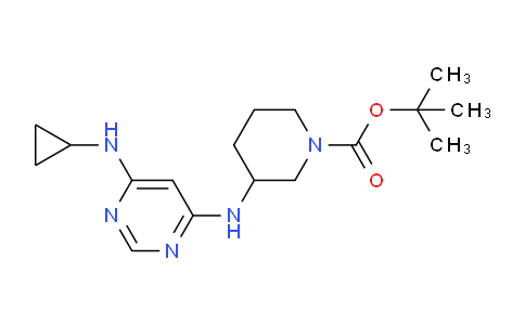 CAS No. 1353944-47-4, tert-Butyl 3-((6-(cyclopropylamino)pyrimidin-4-yl)amino)piperidine-1-carboxylate