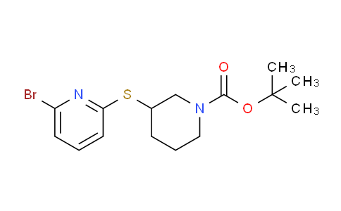 CAS No. 1353981-19-7, tert-Butyl 3-((6-bromopyridin-2-yl)thio)piperidine-1-carboxylate
