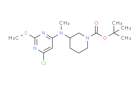 MC642628 | 1261235-28-2 | tert-Butyl 3-((6-chloro-2-(methylthio)pyrimidin-4-yl)(methyl)amino)piperidine-1-carboxylate