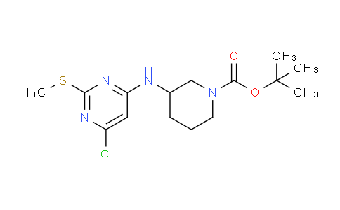 CAS No. 1261232-48-7, tert-Butyl 3-((6-chloro-2-(methylthio)pyrimidin-4-yl)amino)piperidine-1-carboxylate