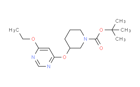 CAS No. 1353955-56-2, tert-Butyl 3-((6-ethoxypyrimidin-4-yl)oxy)piperidine-1-carboxylate
