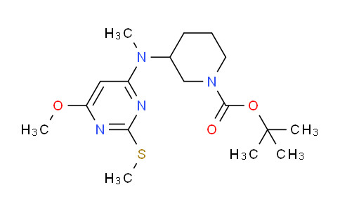 CAS No. 1353981-37-9, tert-Butyl 3-((6-methoxy-2-(methylthio)pyrimidin-4-yl)(methyl)amino)piperidine-1-carboxylate