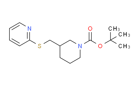 CAS No. 745066-48-2, tert-Butyl 3-((pyridin-2-ylthio)methyl)piperidine-1-carboxylate