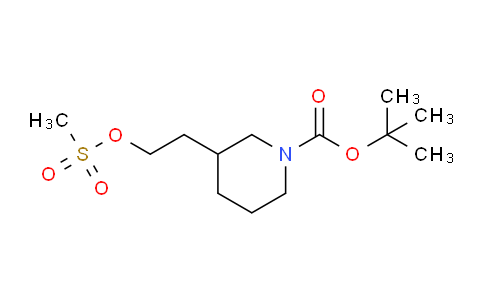 CAS No. 405090-66-6, tert-Butyl 3-(2-((methylsulfonyl)oxy)ethyl)piperidine-1-carboxylate
