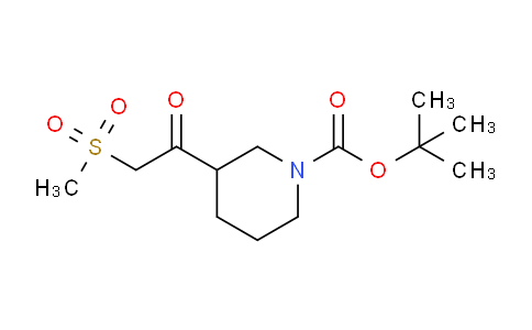 CAS No. 1232432-67-5, tert-Butyl 3-(2-(methylsulfonyl)acetyl)piperidine-1-carboxylate