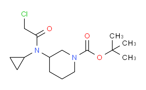 CAS No. 1353974-04-5, tert-Butyl 3-(2-chloro-N-cyclopropylacetamido)piperidine-1-carboxylate