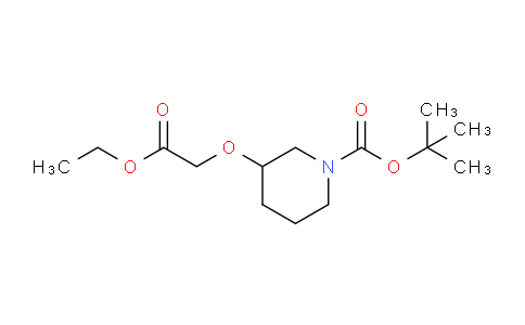 CAS No. 1824091-88-4, tert-Butyl 3-(2-ethoxy-2-oxoethoxy)piperidine-1-carboxylate