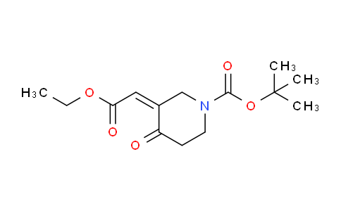 CAS No. 1395498-37-9, tert-Butyl 3-(2-ethoxy-2-oxoethylidene)-4-oxopiperidine-1-carboxylate