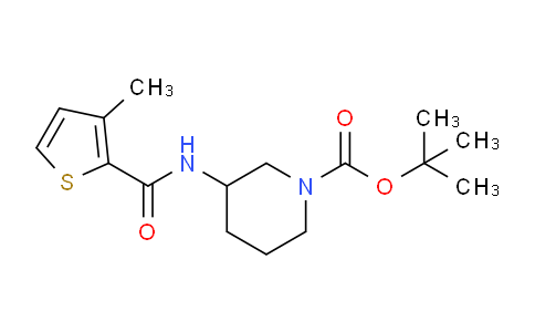 CAS No. 1353965-53-3, tert-Butyl 3-(3-methylthiophene-2-carboxamido)piperidine-1-carboxylate