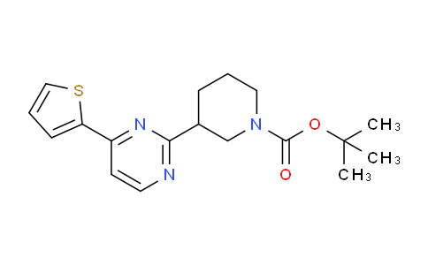 CAS No. 1785761-27-4, tert-Butyl 3-(4-(thiophen-2-yl)pyrimidin-2-yl)piperidine-1-carboxylate