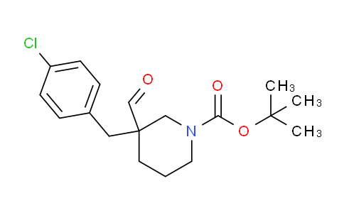 CAS No. 952183-49-2, tert-Butyl 3-(4-chlorobenzyl)-3-formylpiperidine-1-carboxylate