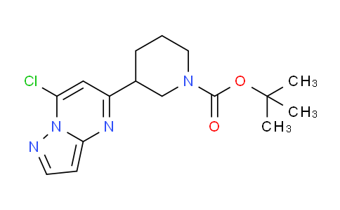 CAS No. 877173-81-4, tert-Butyl 3-(7-chloropyrazolo[1,5-a]pyrimidin-5-yl)piperidine-1-carboxylate