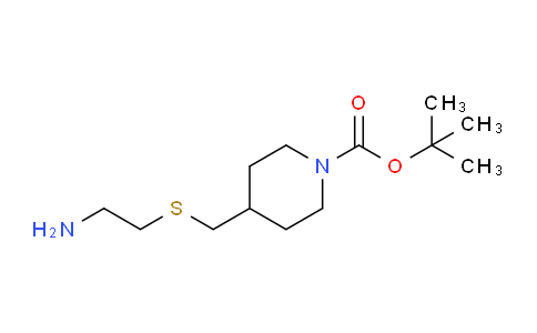 CAS No. 1353976-72-3, tert-Butyl 4-(((2-aminoethyl)thio)methyl)piperidine-1-carboxylate