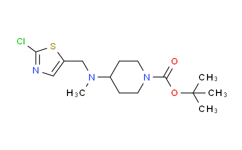 CAS No. 1261231-90-6, tert-Butyl 4-(((2-chlorothiazol-5-yl)methyl)(methyl)amino)piperidine-1-carboxylate