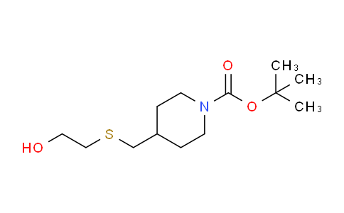 CAS No. 1353982-31-6, tert-Butyl 4-(((2-hydroxyethyl)thio)methyl)piperidine-1-carboxylate