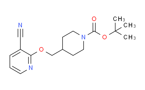 CAS No. 1261233-95-7, tert-Butyl 4-(((3-cyanopyridin-2-yl)oxy)methyl)piperidine-1-carboxylate