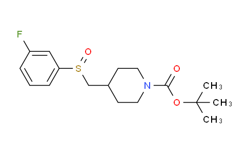 CAS No. 1420873-25-1, tert-Butyl 4-(((3-fluorophenyl)sulfinyl)methyl)piperidine-1-carboxylate