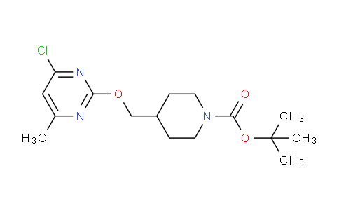 CAS No. 1289385-35-8, tert-Butyl 4-(((4-chloro-6-methylpyrimidin-2-yl)oxy)methyl)piperidine-1-carboxylate