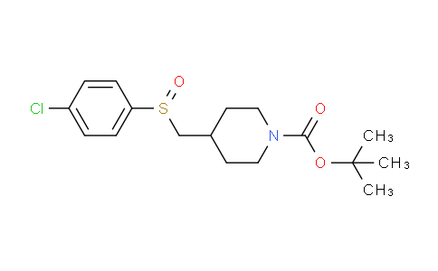 CAS No. 1353954-87-6, tert-Butyl 4-(((4-chlorophenyl)sulfinyl)methyl)piperidine-1-carboxylate